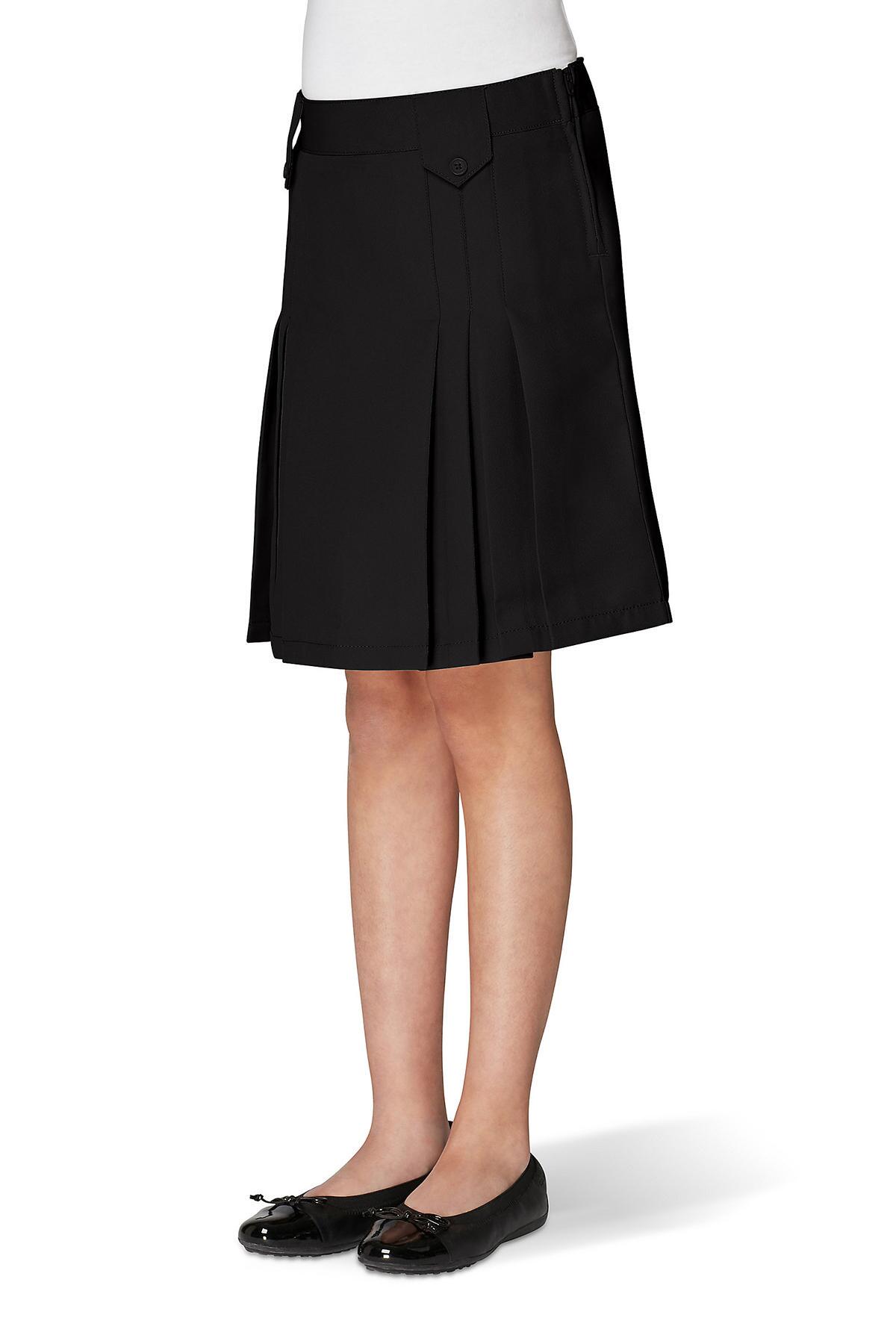 Above The Knee Front Pleated Skirt with Tabs - French Tooast