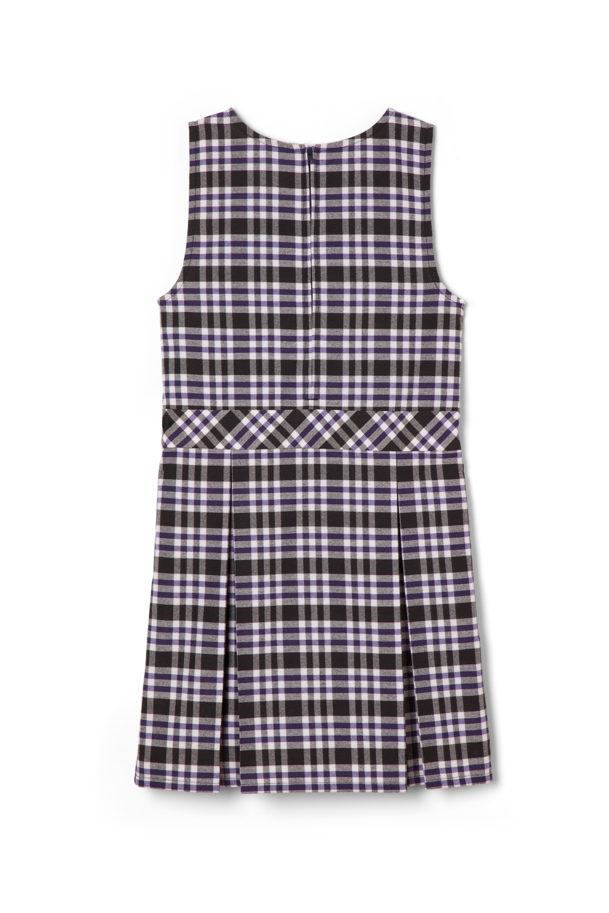 Plaid Box Pleat Jumper - French Tooast