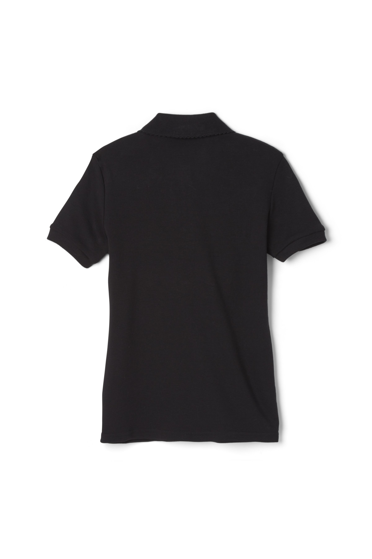 Short Sleeve Fitted Interlock Polo with Picot Collar (Feminine Fit) - French Tooast