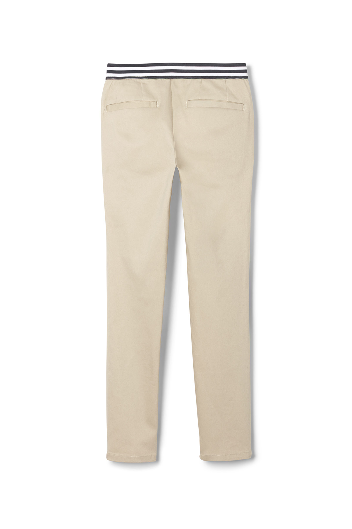 Girls’ Pull-On Skinny Fit Stretch Twill Pant with Striped Elastic Waistband – FINAL SALE - French Tooast