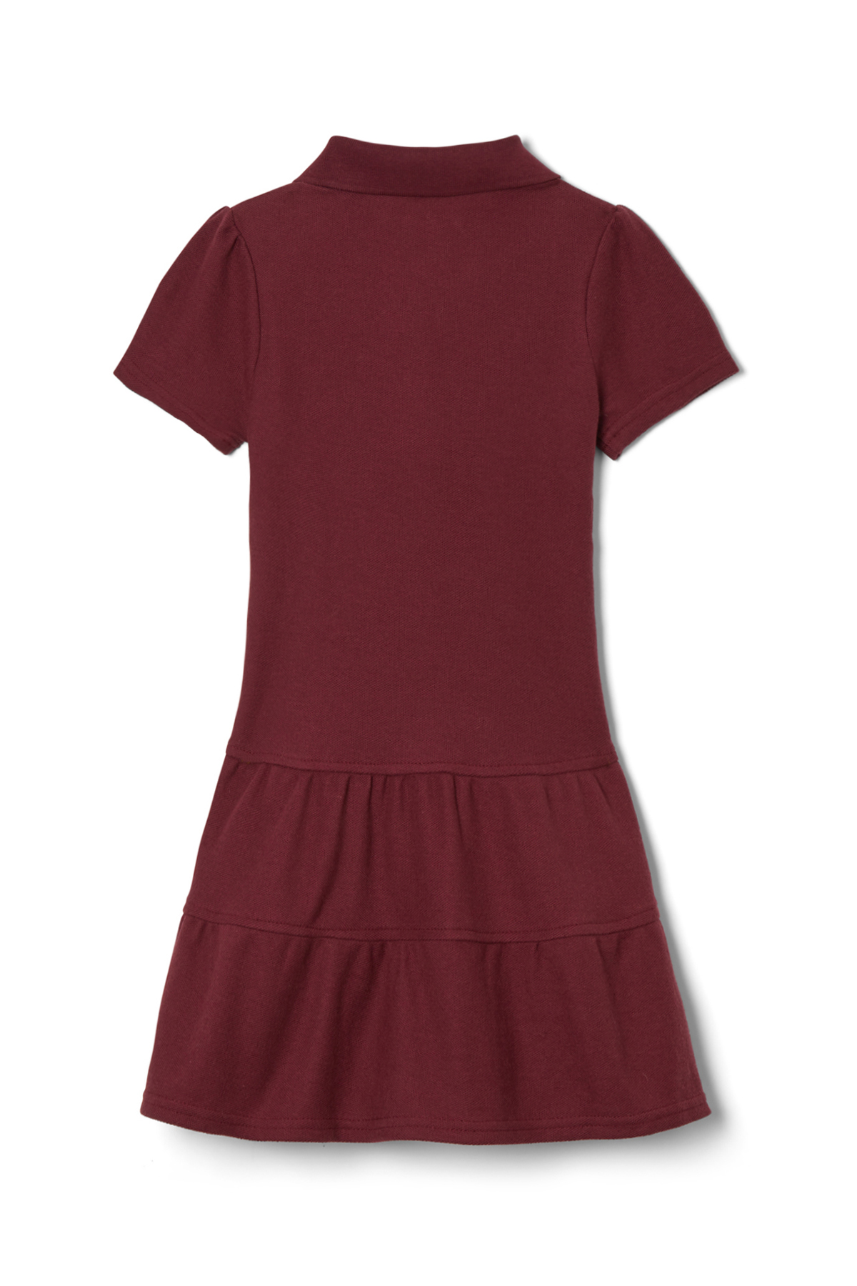 Short Sleeve Ruffle Piqué Polo Dress - French Tooast